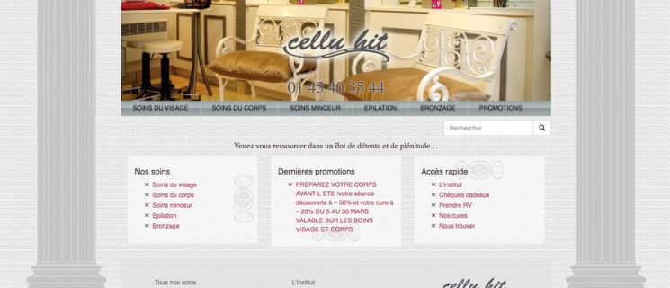 Design du site web Cellu Hit