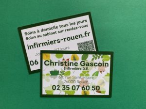 Cartes de visite infirmière