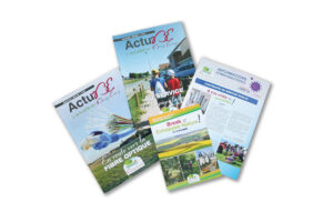 Mise en page de supports municipaux Normandie